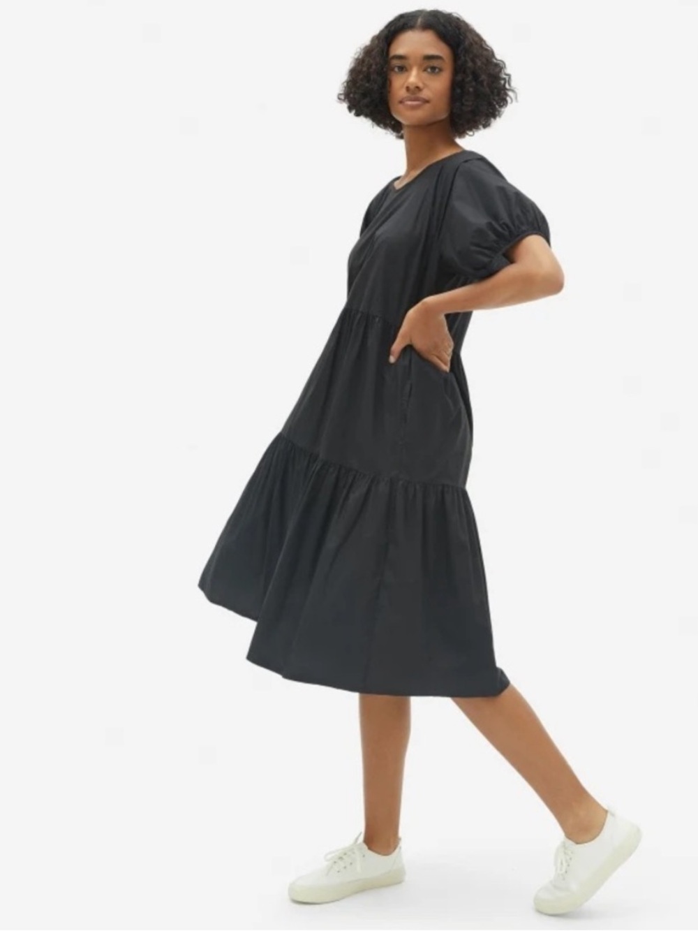Everlane The Tiered Cotton Dress Sz 2